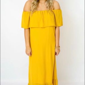 Mustard boutique dress